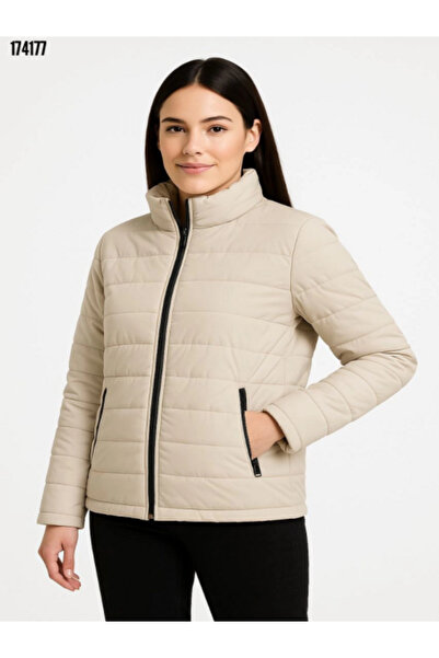 moda wanilia Bomber Mont Jacket – Water Repellent Fabric, Quilted Lining, Zipper Closure, Winter Season - Black