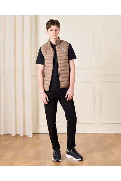 REDTAG Senior Boys Brown Padded Gilet Jacket