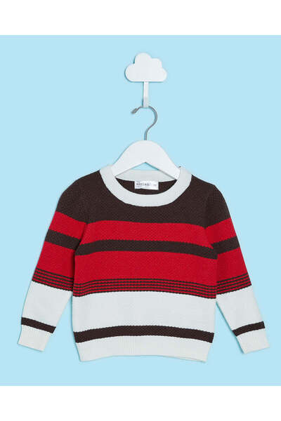 REDTAG Infant Boys Multicolour Striped Sweater