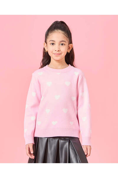 REDTAG سترة محبوكة باللون الوردي للبنات