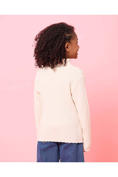 REDTAG Girls Beige Knitted Pullover