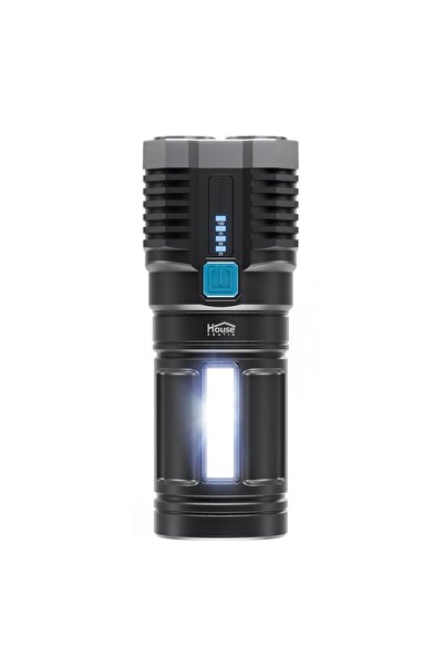 House Pratik HPR100 Şarjlı 4 Modlu 1200 mAh El Feneri 270 Lümen Siyah