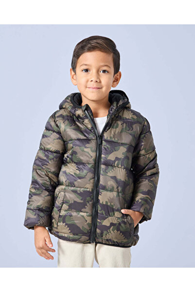 REDTAG جاكيت أخضر بطبعة مموهة للأولاد