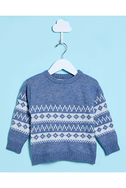 REDTAG سترة مطبوع زرقاء للأولاد الرضع