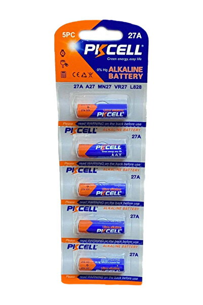 PKCELL Set 5 baterii 27A ultra alkaline 12V compatibil GP27A /L828 /MN27 /V27...