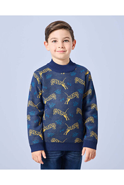 REDTAG سترة زرقاء داكنة بتصميم كامل