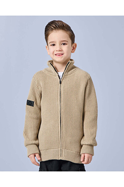 REDTAG كارديجان محبوك باللون البيج للأولاد