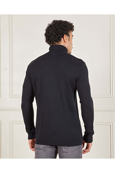 REDTAG Men Black Turtle Neck Sweater