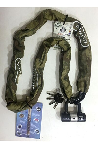 Armor 710 Military Serisi Çelik Zincir 1.80 mt. (10 mm) + U Kilit