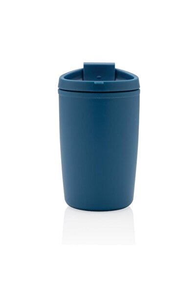 RONIC Coffee mug with lid, Ronic, made from recycled plastic, 300 ml, blue