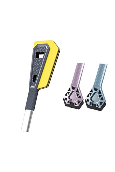 FONIX Ice Dominator 61 cm Winter Ice Scraper Set with Extra Head - Blue/Purple