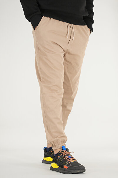 Souris Ανδρικό παντελόνι Jogger Mink Άνετο βαμβακερό ελαστικό παντελόνι με κορδόνι