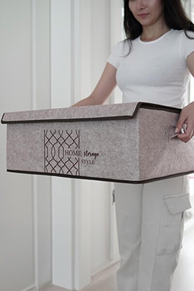 Tex Republic Felt Lid Box - under Bed Organizer - Organizer 1 Piece 50X40X19 cm