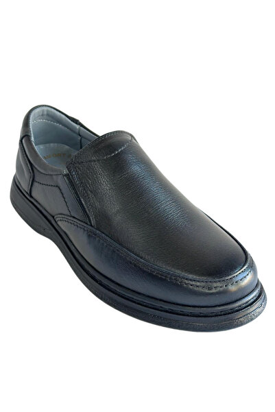 Kardeşler SHOE Erkek Hakiki Deri Ultra Rahat Ortapedik Günlük Bağsız Baba Siy...