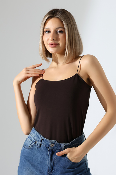 Endies T-Shirt with Rubber Strap Straps 21563 Brown