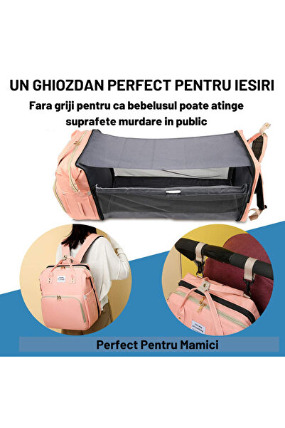 Gadgetry Multifunctional Expandable Backpack for Diapers for Babies, Mothers and Children, Pink