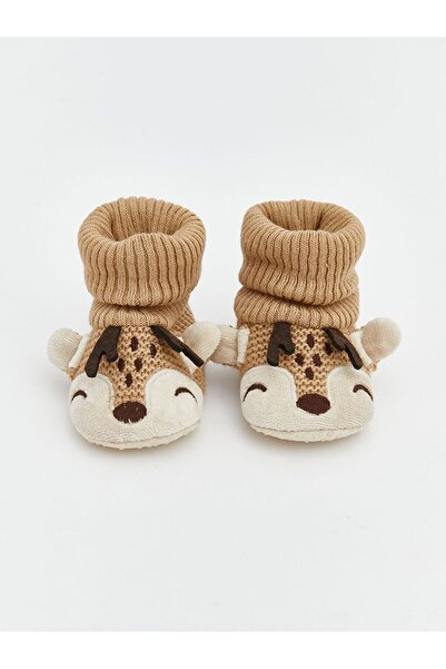 LC Waikiki Baby Boy Socks with Deer Figure Home Shoes