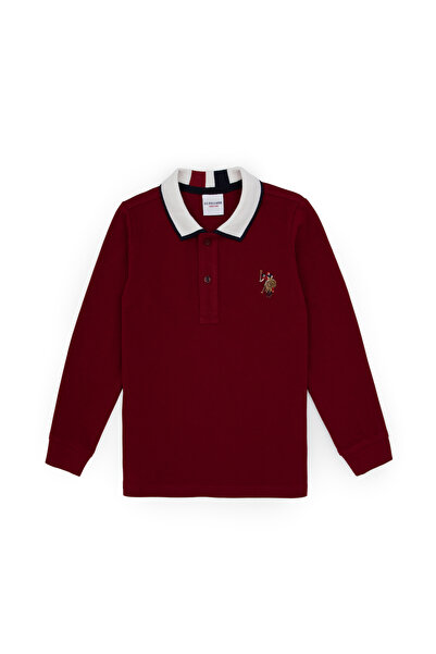 U.S. Polo Assn. Boy's Burgundy Basic Sweatshirt 50307723-Vr014