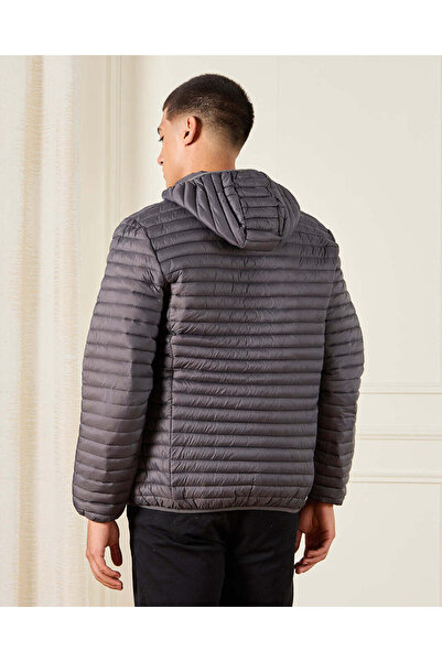 REDTAG Men Grey Embellished Padded Jacket
