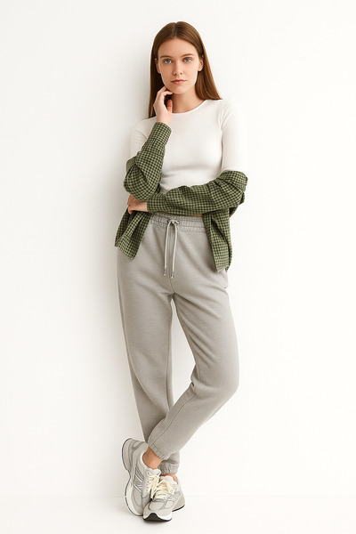 Rich Women's 100% Cotton Two Thread Basic Sweatpants