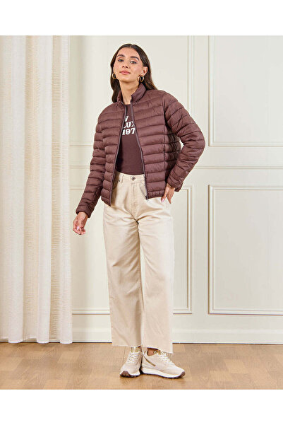 REDTAG Women Brown Quilted Jacket