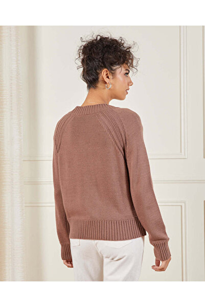 REDTAG Women Brown Button Front Knit Cardigan