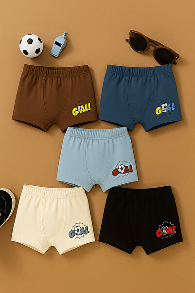 BONY SOCKS Αγόρια Μπόξερ 5 τεμαχίων με σχέδιο Goal