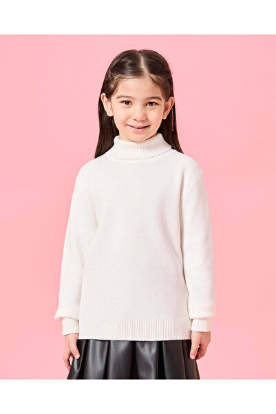 REDTAG سترة بيضاء محبوكة للبنات