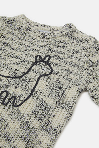 REDTAG Infant Boys Grey Animal Print Pullover