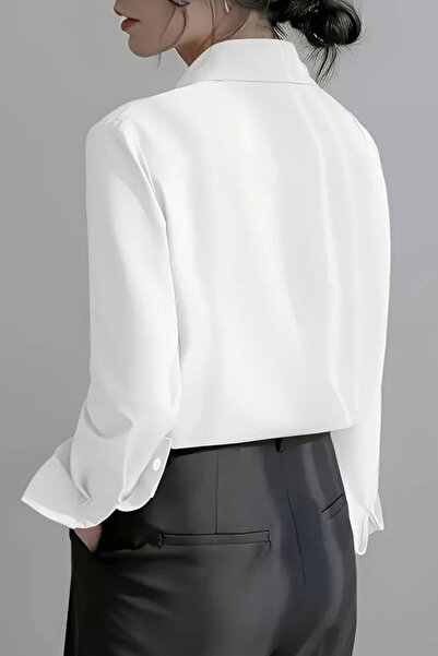 TRENDBUTİKOFFİCİAL Saten Kumaş Gömlek