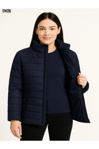 moda wanilia Бомбер-куртка – водовідштовхувальна тканина, з підкладкою з капітоне, на блискавці, зимова – чорна