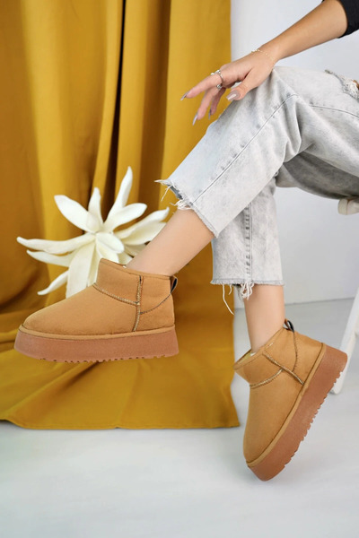 CAPRİ MODA Γυναικείες μπότες και μποτάκια με χοντρή σόλα από καστόρι και γούνα