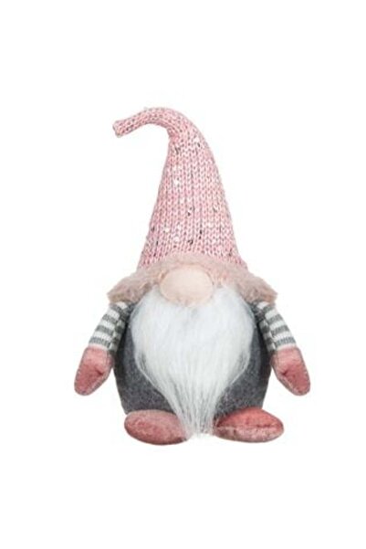 Silver Star Pitic decorativ de Crăciun cu pălărie roz cu paiete, 25 cm