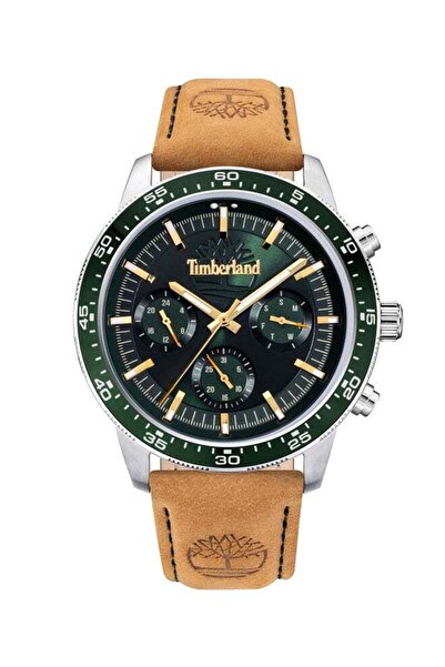 Timberland ساعة يد جلدية دائرية تناظرية للرجال TDWGF0029001 - 44 مم