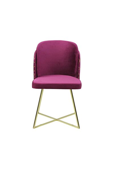 ARTA DOOR Alexa Burgundy Chairs, Gold Legs - Modern, HoReCa, Kitchen, Living Room, Office, Bedrooms, Hallways