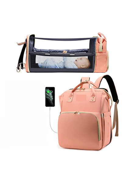 Gadgetry Multifunctional Expandable Backpack for Diapers for Babies, Mothers and Children, Pink