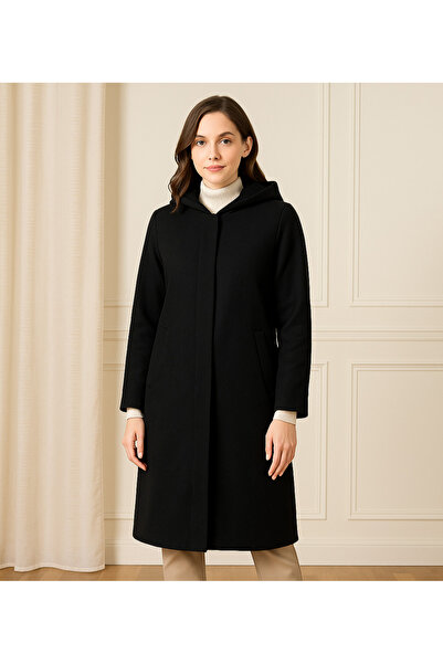 REDTAG معطف نسائي طويل باللون الأسود