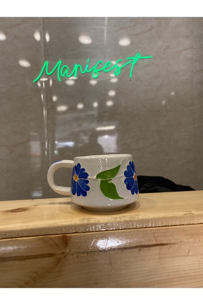 DSB RENKLİ ÇİÇEKLİ KUPA BARDAK