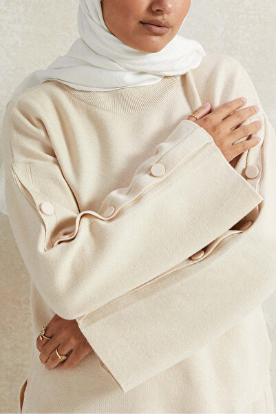 REDTAG Women Beige Button Detailed Top