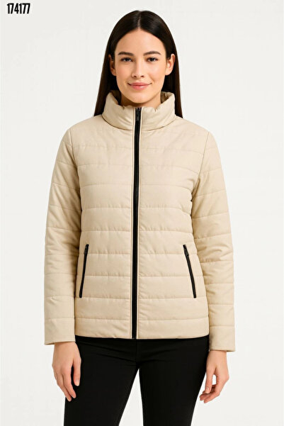 moda wanilia Bomber Mont Jacket – Water Repellent Fabric, Quilted Lining, Zipper Closure, Winter Season - Black