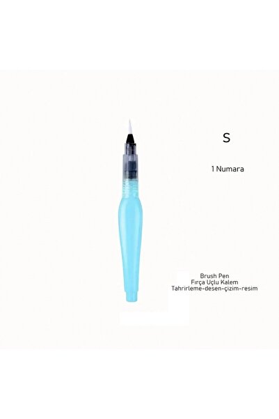 Sanathobi Με μύτη βούρτσας, στυλό βούρτσας, ακουαρέλα, με δοχείο νερού και μελάνης, στυλό ζωγραφικής μπλε-μέγεθος S
