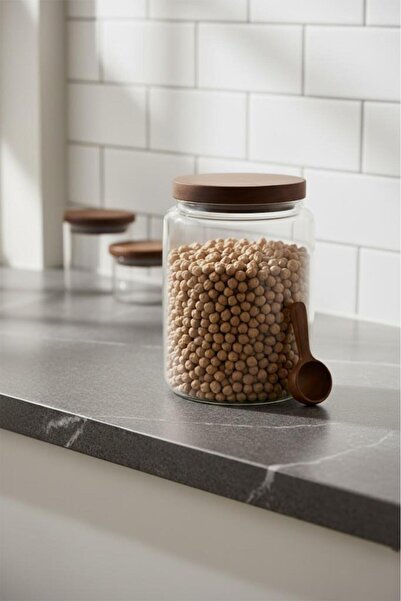 Atbyhome Mien Acacia Mega Beans Glass Storage Jar 3000ml