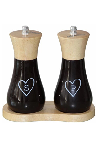 Heinner Set of 2 Salt & Pepper Grinders 15 cm + Stand, Art of Dining by