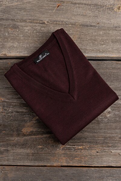 Woolen World V-Neck Oversize (Large Size) Wool Sleeveless Knitwear Sweater