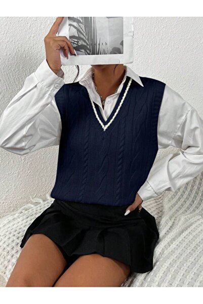 ATE ÖZGÜNEŞ TRİKO TEKSTİL Trend Women's Tricot Knitted Sweater