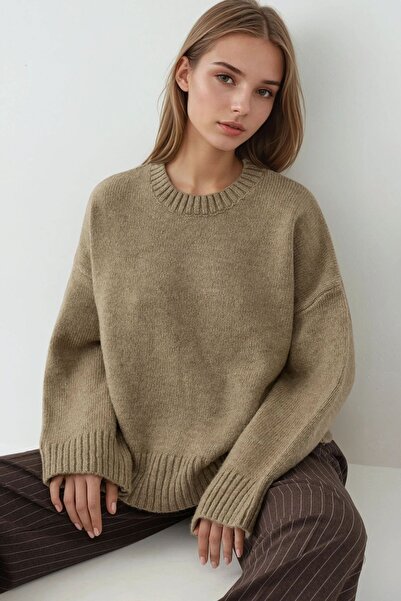 Hiccup Pulover gros, foarte moale, cu gât rotund