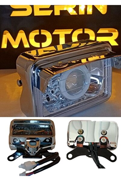 GMS Cg Modifiye Nikel Angel Far Montajlı+Nikel Çift Telli Benzin göstergesiz KM Saati Seti