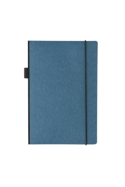 RONIC A5 Notebook / Planner - RONIC, blue FSC paper cover, elastic closure