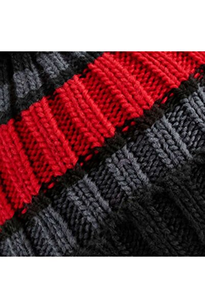 RONIC Hygge Beanie, One Size, Unisex, Black/Red