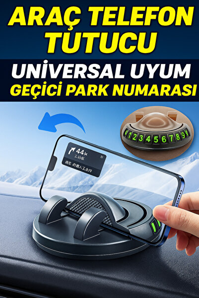 BLS Araç Telefon Tutucu & Geçici Park Numarası | Kaymaz Taban